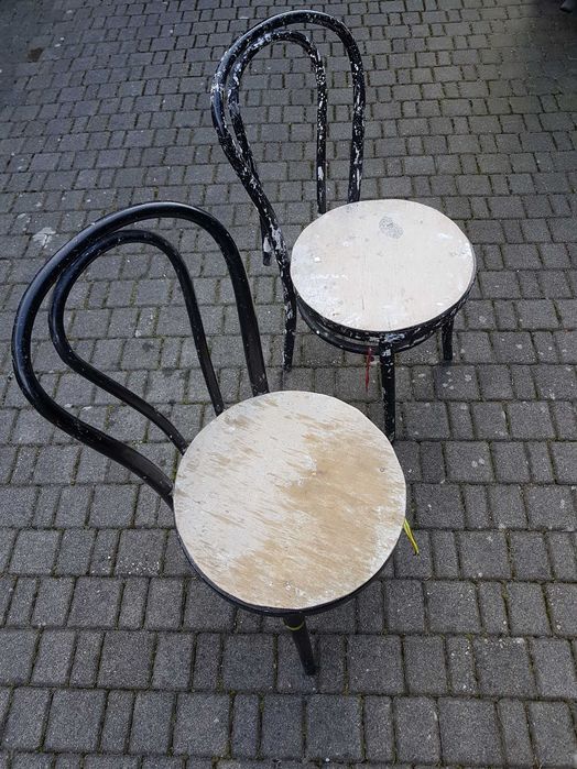 Krzesła drewniane gięte Thonet Fameg A-18 PRL Vintage do renowacji