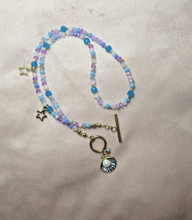 Naszyjnik ręcznie robiony z kryształów górskich