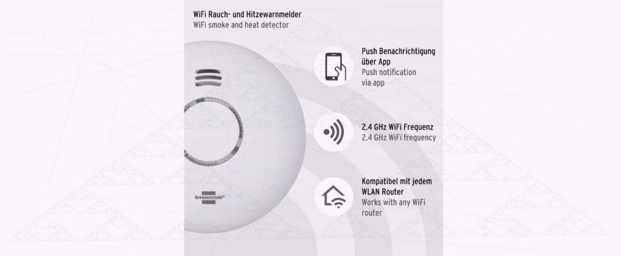Brennenstuhl WiFi WRHM01 czujnik dymu i ciepła