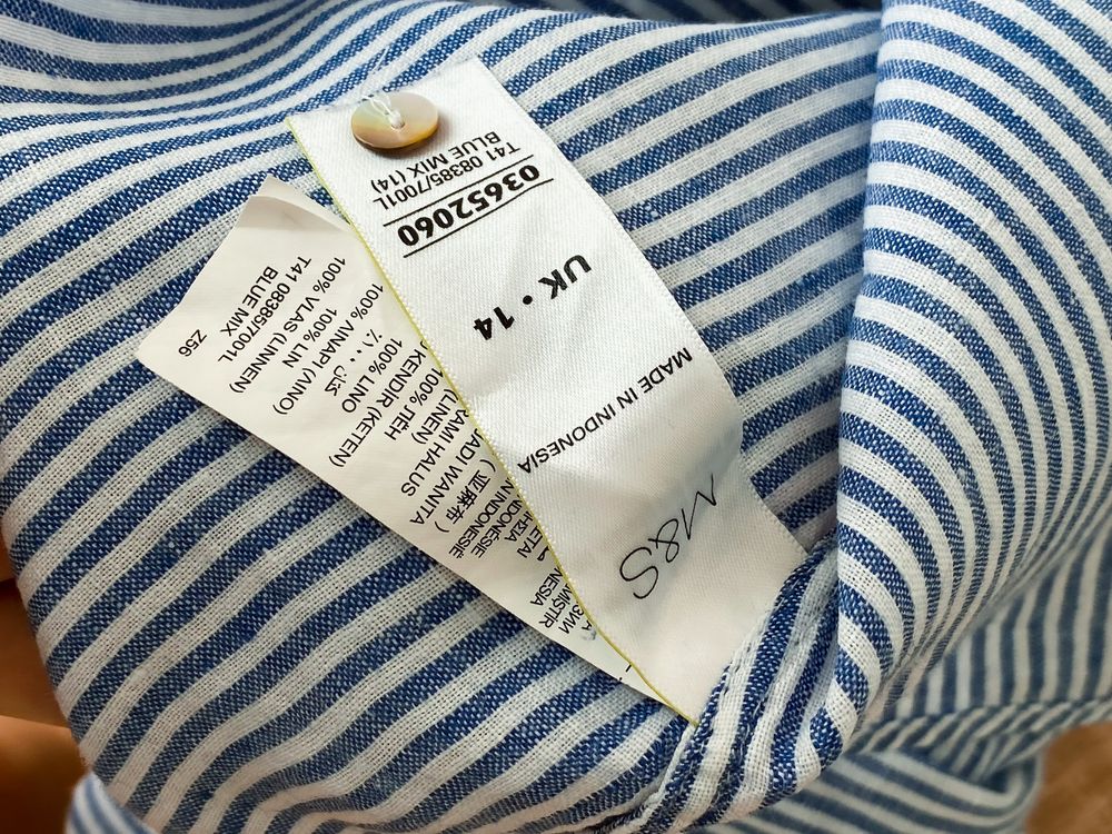 Лляна рубашка Marks & Spencer блуза жіноча