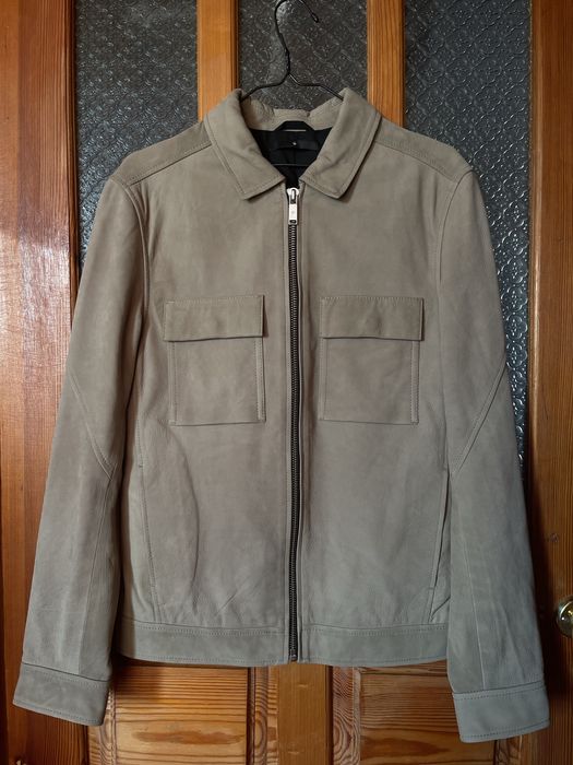 Нова шкіряна куртка JUNK DE LUXE suede жакет світло-сірий