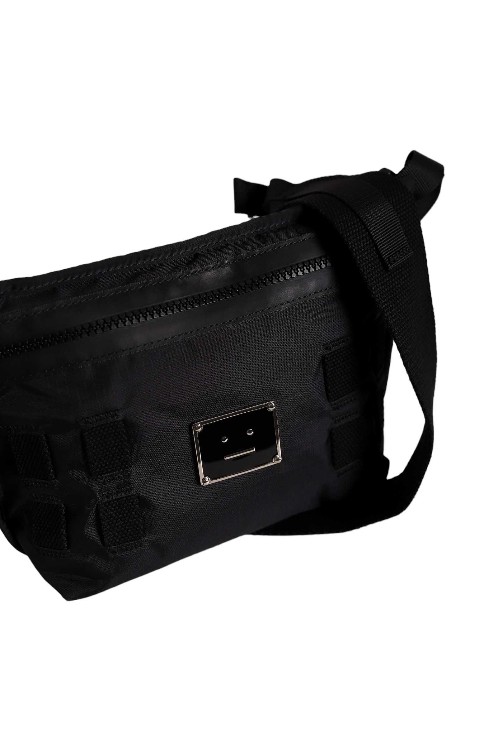 Сумка Acne Studios Logo plate belt bag Black