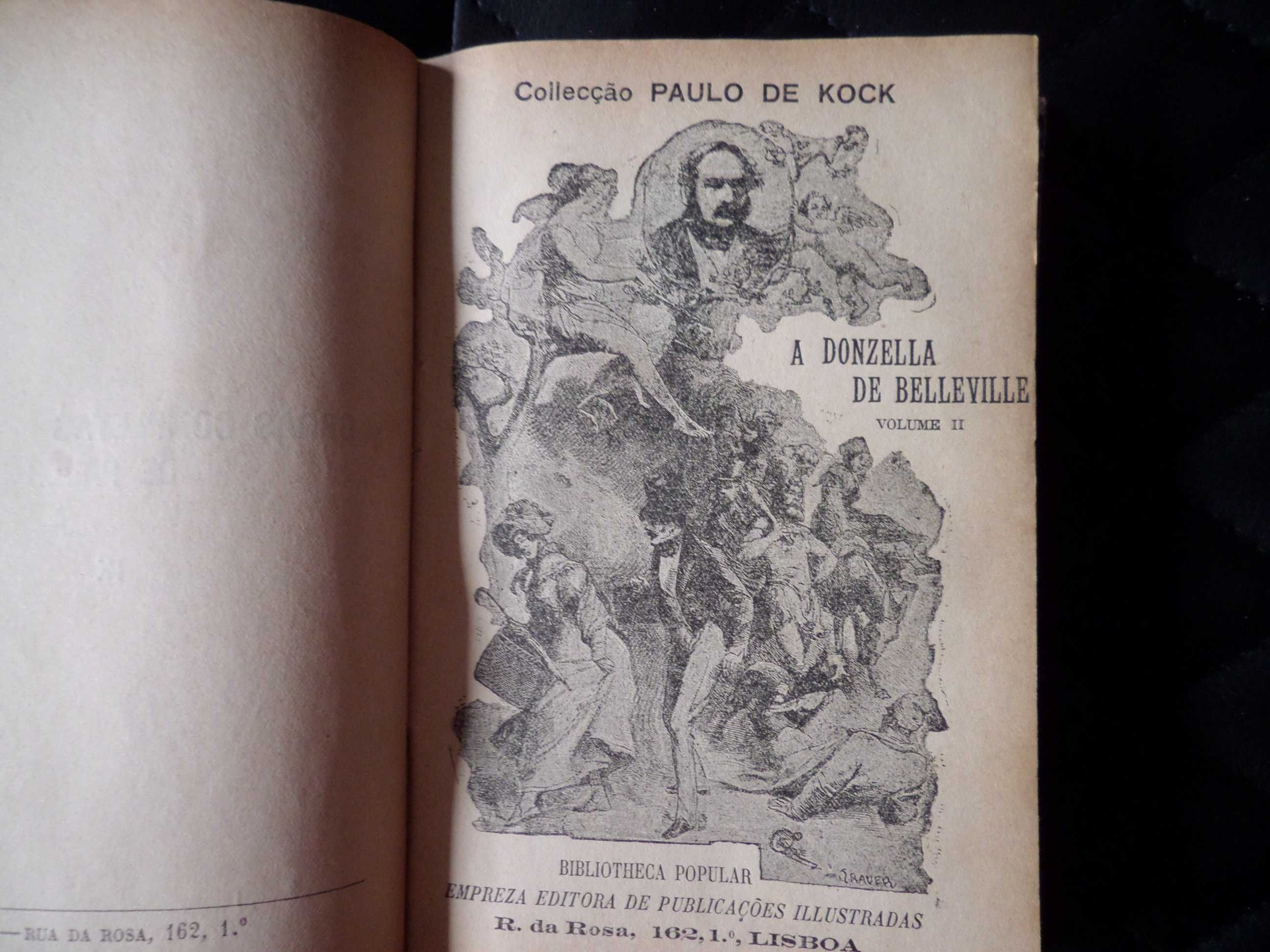 Livro 'A Donzella de Belleville' por Paulo de Rock , Edição Rara