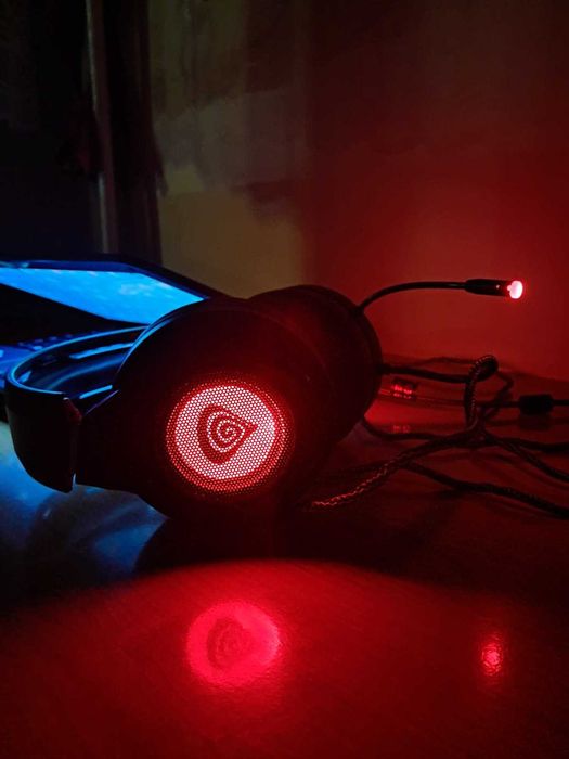 Słuchawki Gamingowe Nauszne Przewodowe Z Mikrofonem Podświetlane