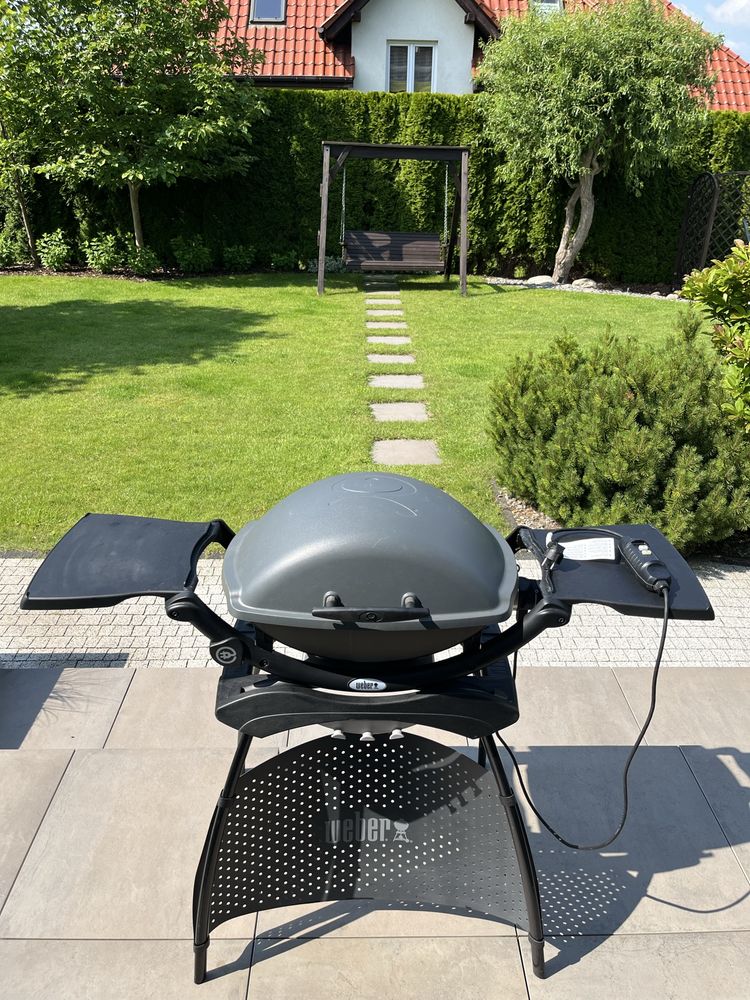 Weber q 2400 W. Grill elektryczny. Stojak. Pokrowiec.