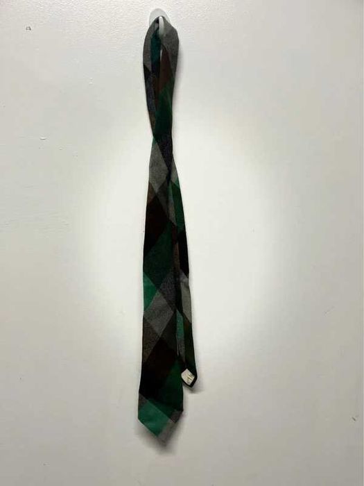 Wełniany krawat w kratę | 100% wełna | Vintage oldschoolowy C