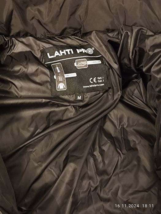 Kurtka zimowa gruba Lahti Pro 3w1 z odpinaną podpinką szaro czarna M
