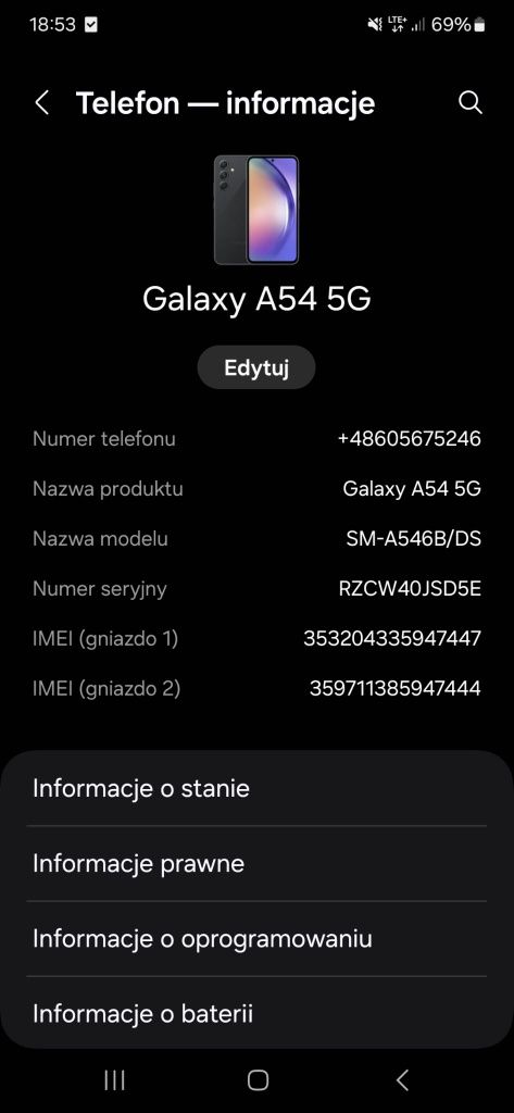 Smartfon Samsung A54 8Gb / 128Gb
