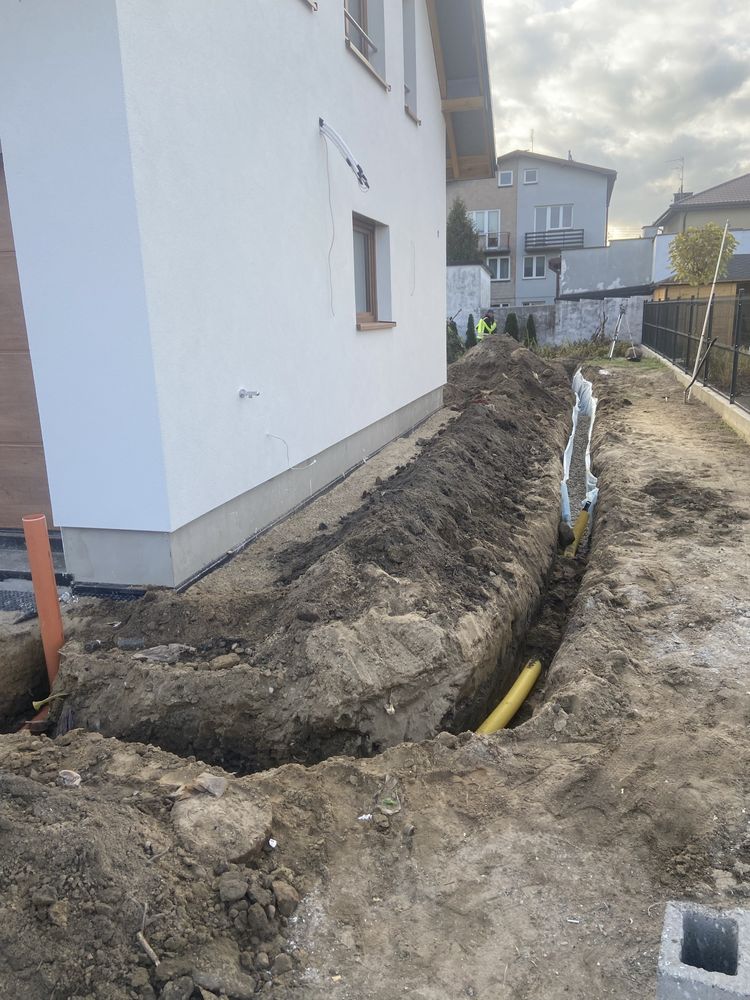 Drenaż działki i domu - odwodnienie terenu | Pruszków i okolice
