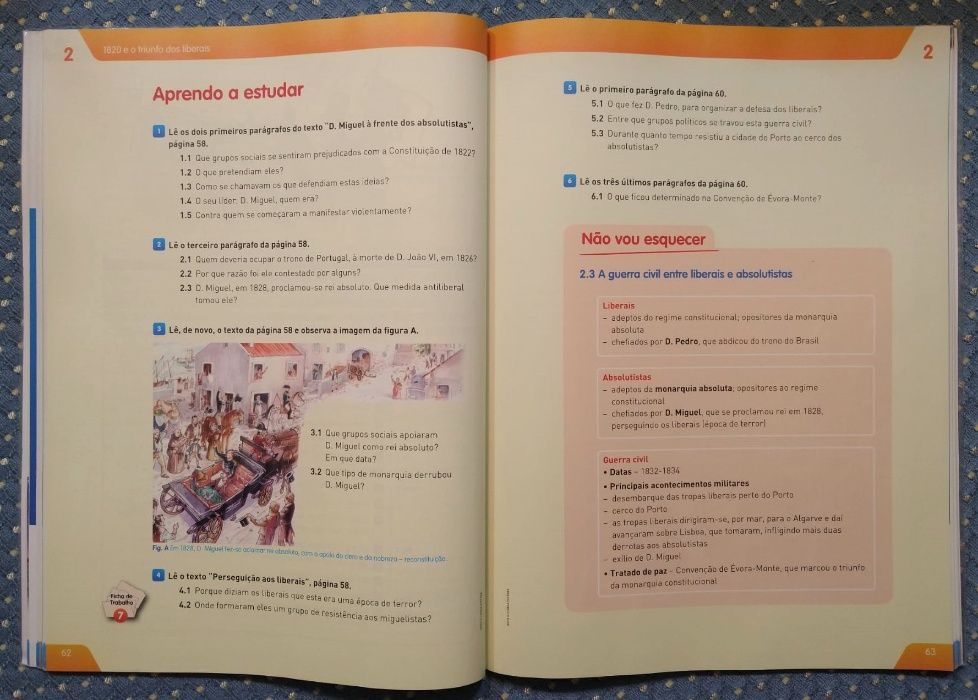 "História e Geografia de Portugal 6ºAno" Manual (Partes 1/2)+e-Manual