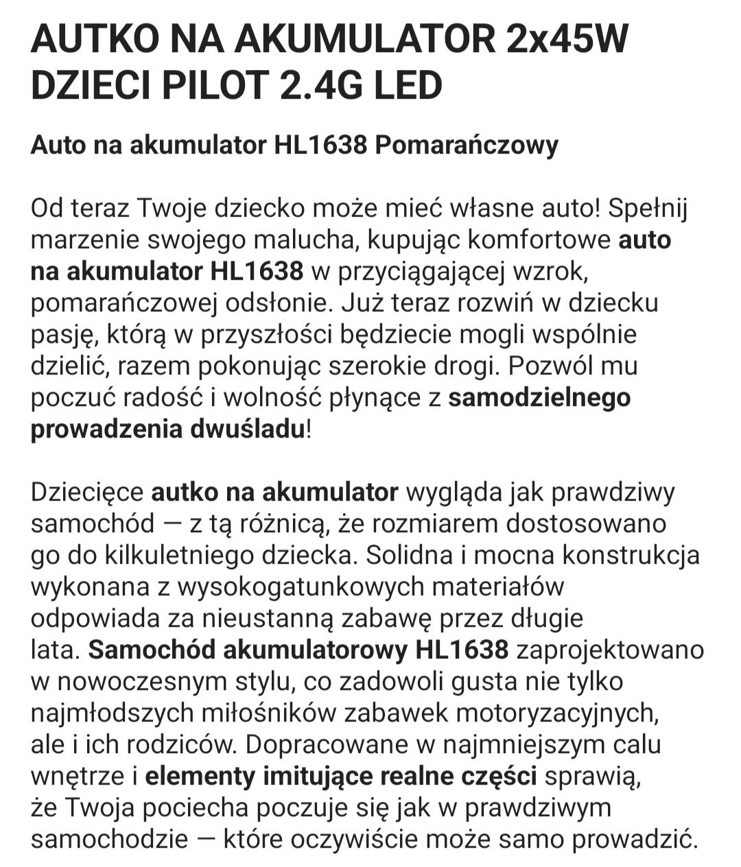Autko na akumulator
