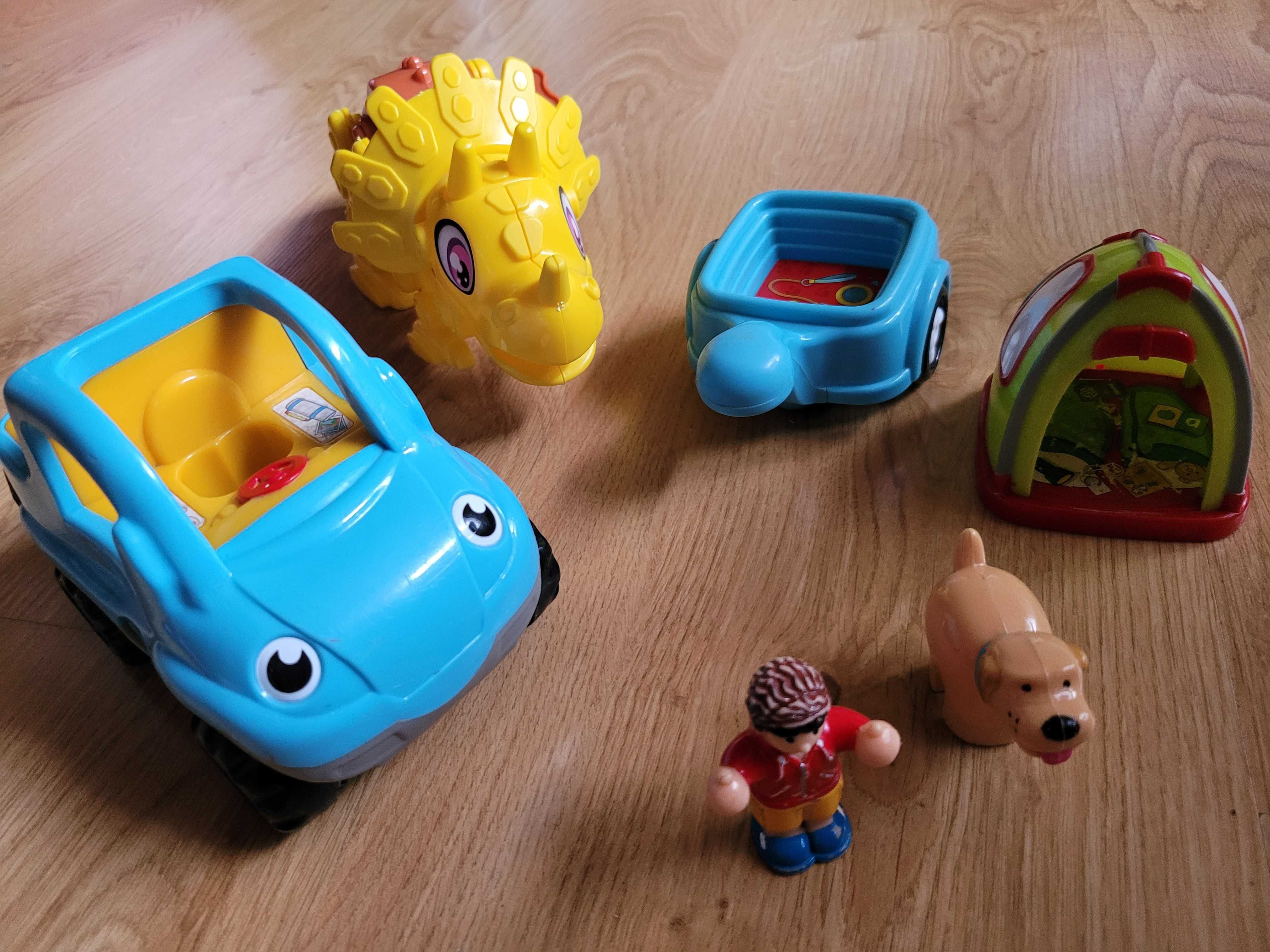 Dino-Bot Triceratops + samochód (zestaw zabawek)