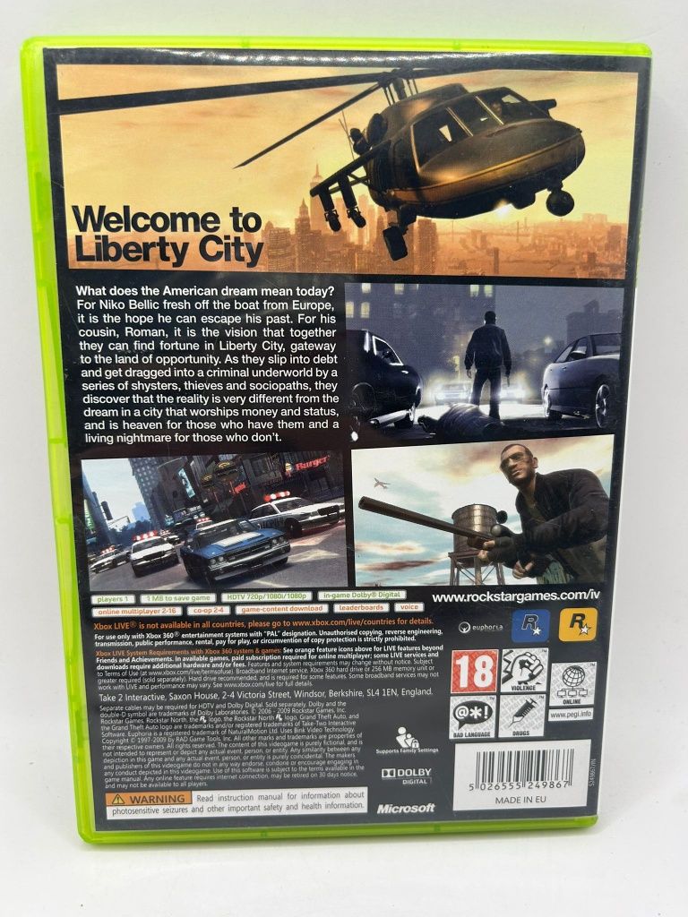 Gta IV Komplet z Mapą Xbox nr 5613