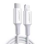 Ugreen kabel przewód USB Typ C - Lightning MFI 1m 3A 18W biały