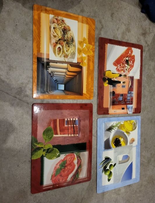 Podkładki na stół włoskie motywy 8 sztuk