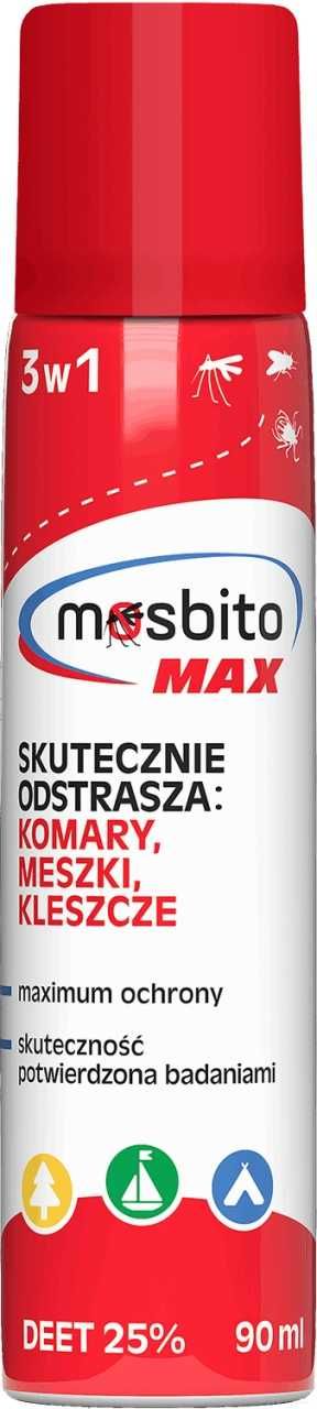Mosbito Max spray odstraszający komary, meszki i kleszcze 90 ml