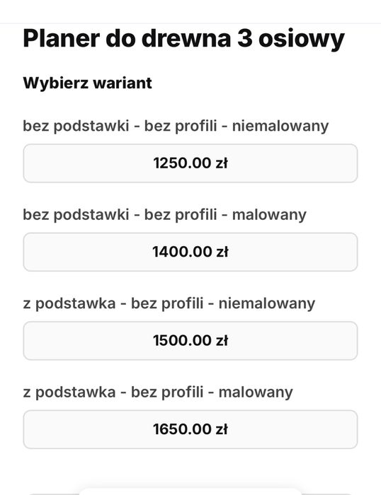 Frezarka, planer, grubościówka do drewna