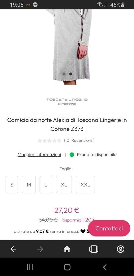 Нічна сорочка жіноча Toscana lingerie firenze, розмір XL 42-50