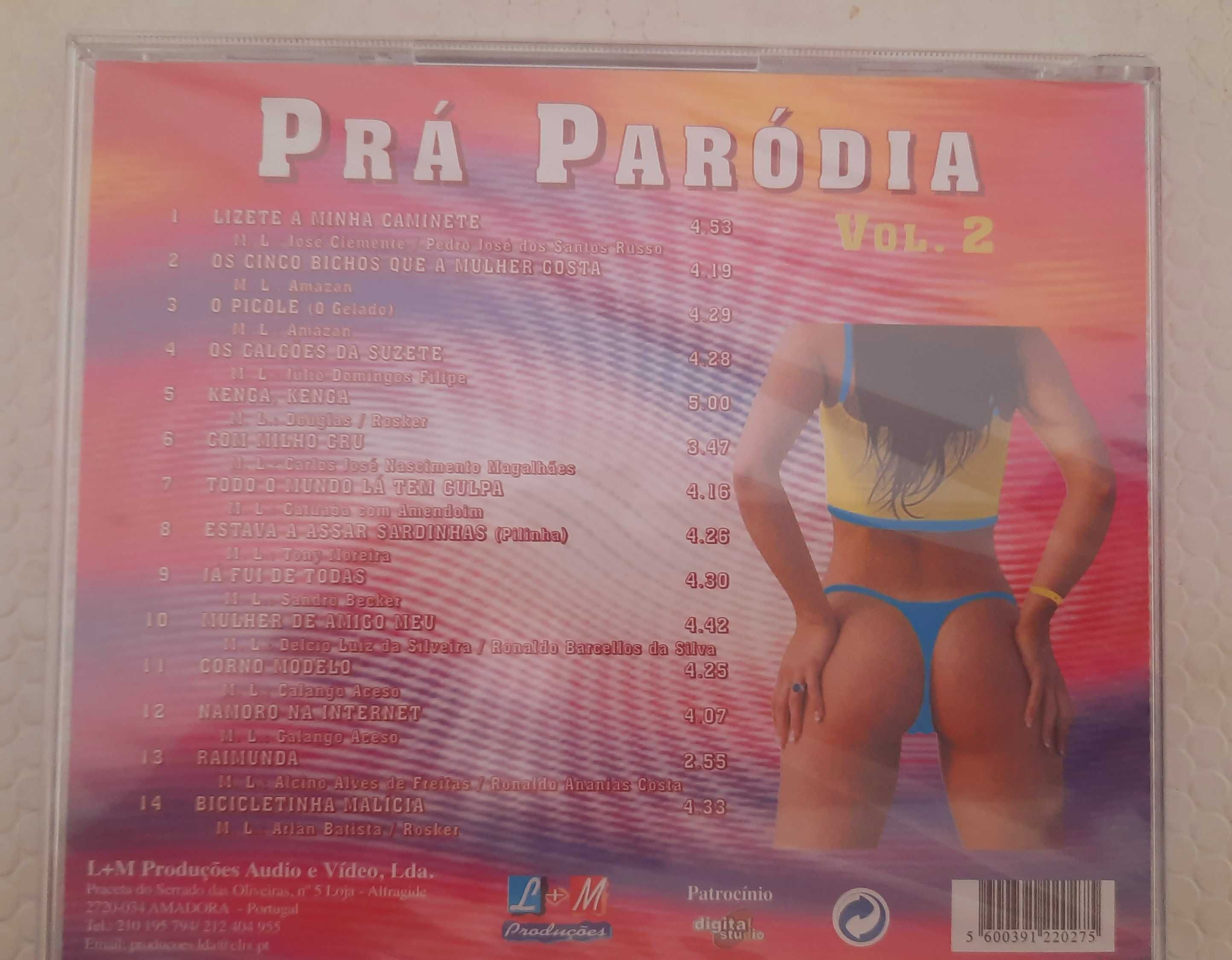 CD Prá paródia vol. 2 novo e original