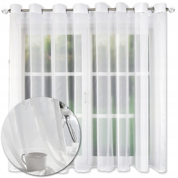 Firana Gotowa 150X400 Na Metalowych Przelotkach