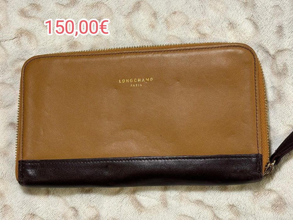 Carteira em pele Longchamp senhora