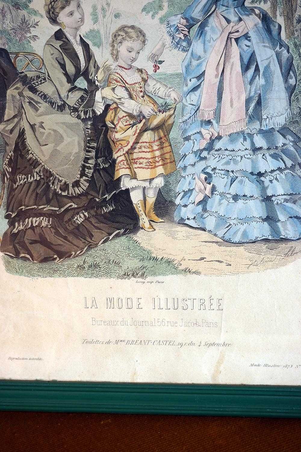 Quadro imagem antiga moldura verde