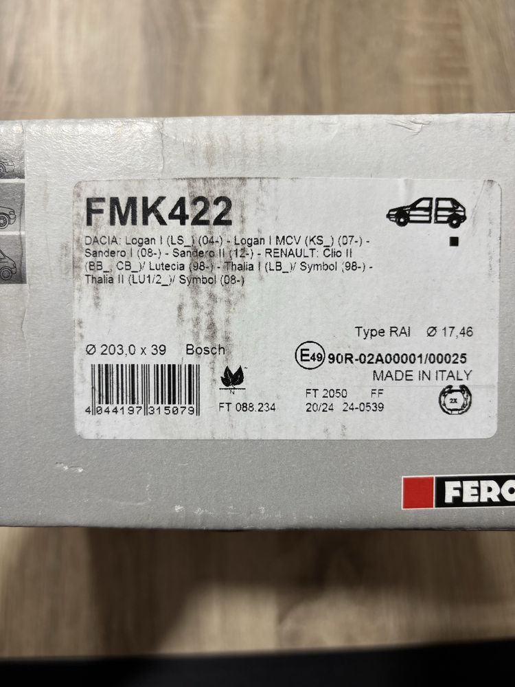 Kit de cintas traseiras Ferodo NOVAS para Renault Clio