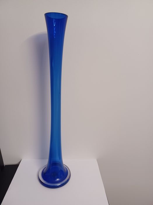 Wazon szklany kobaltowy 50 cm