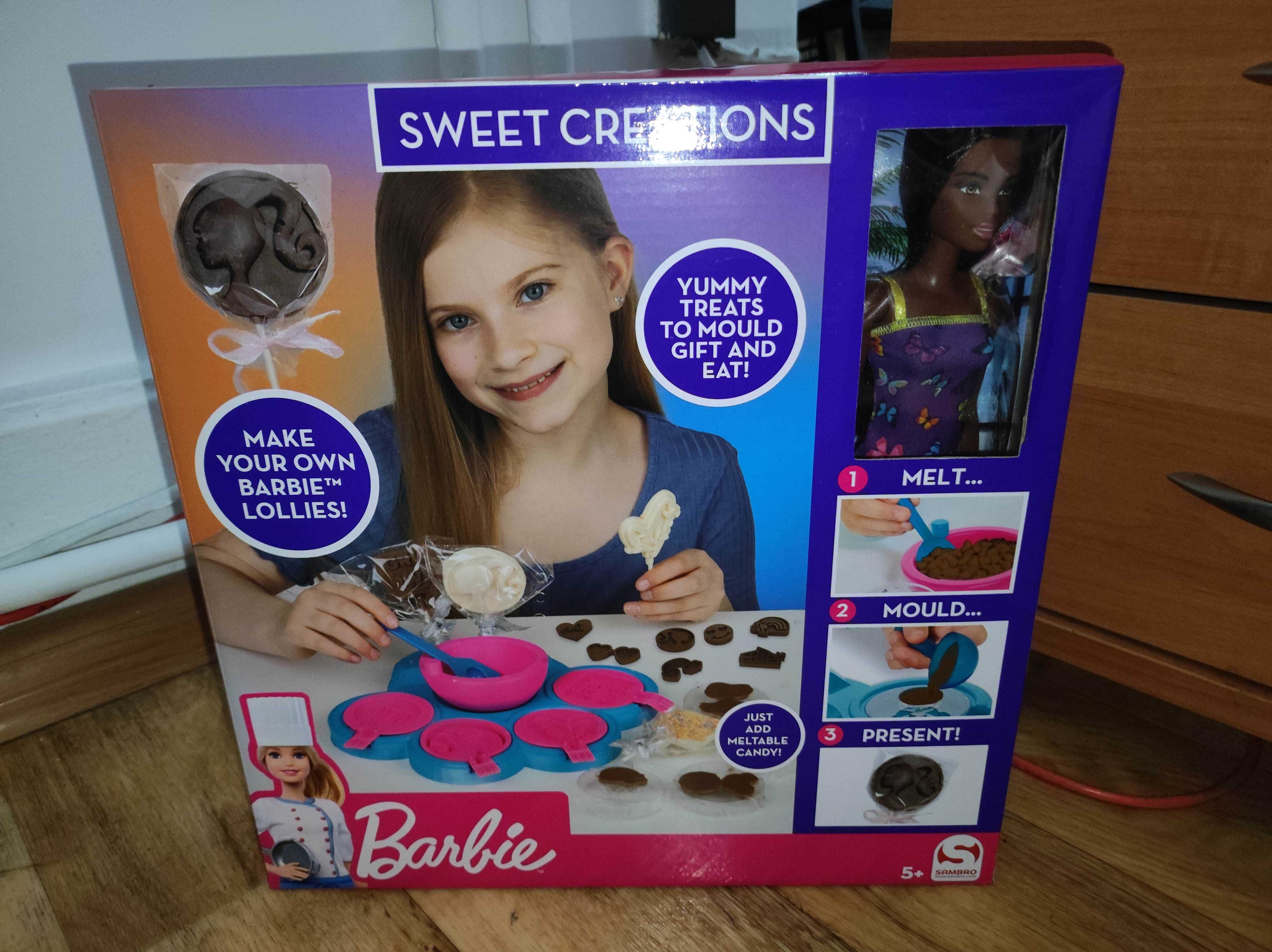 Lalka Barbie zestaw kreatywny wyrób czekoladek