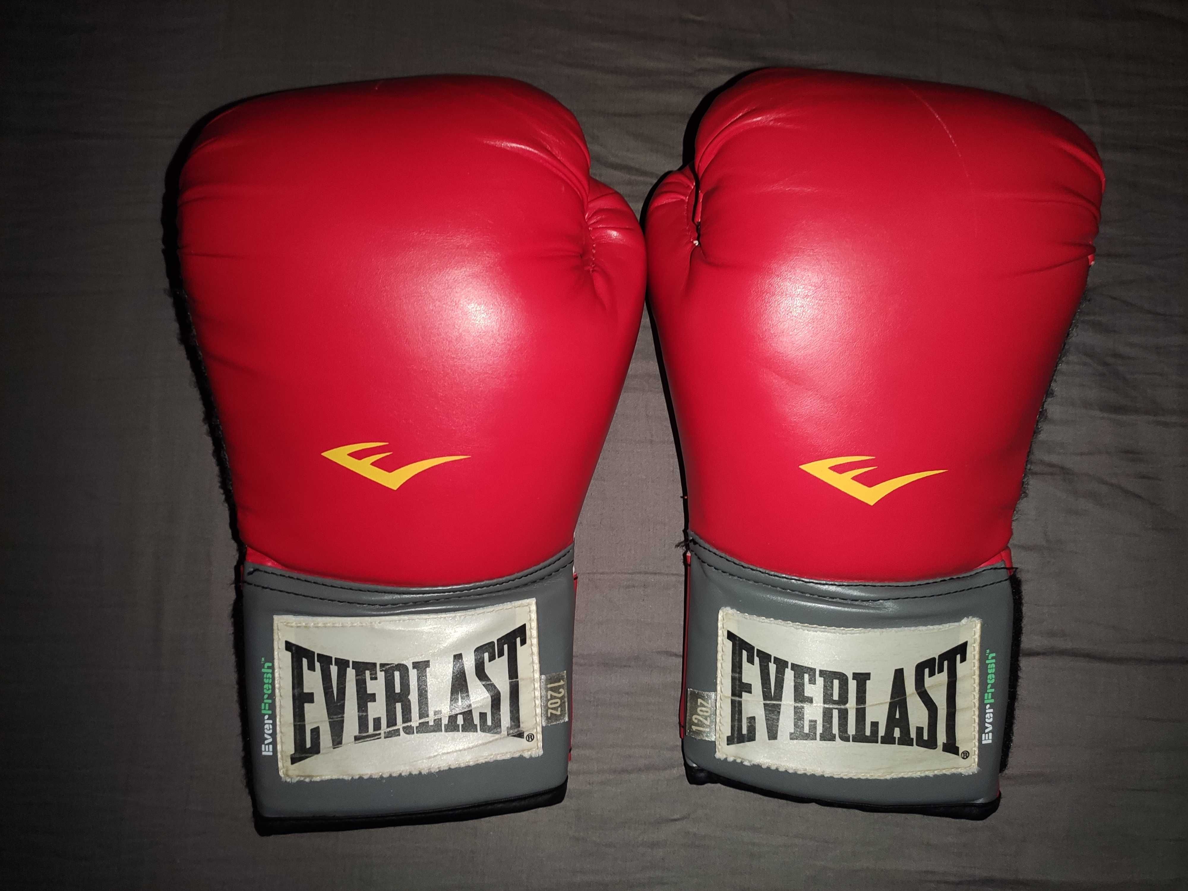 Luvas Vermelhas Boxe 12 Oz Everlast