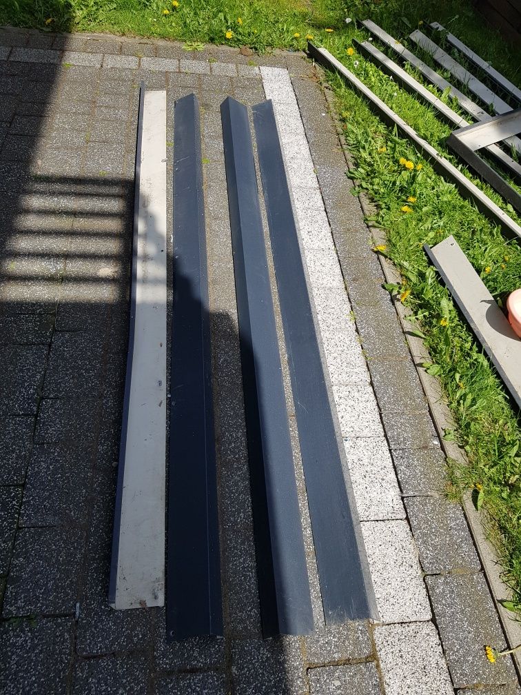 Obróbka blacharską balkonu grafit 200cm x9cmx5cmx1,5cm
