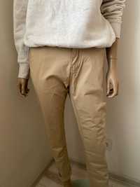 Pure Smart beżowe spodnie bawełniane chino rurki 38/M