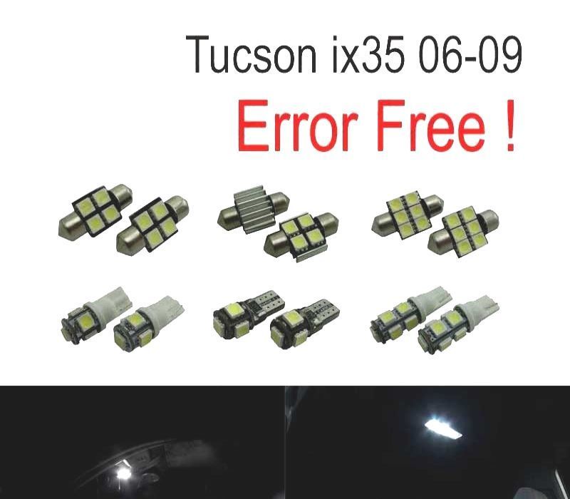 KIT COMPLETO 9 LAMPADAS LED INTERIOR PARA HYUNDAI TUCSON IX35 06-09