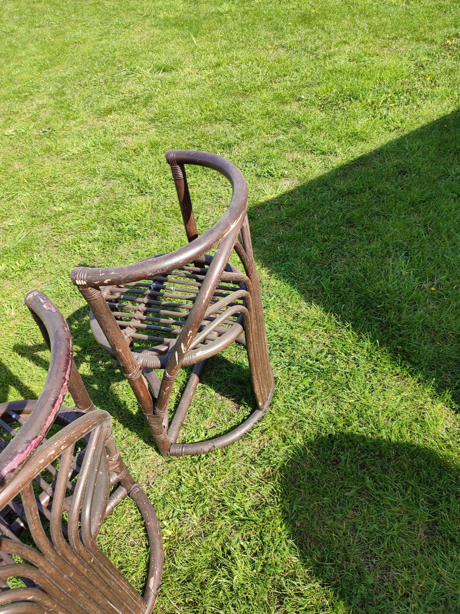Zestaw Krzesła ratanowe tarasowe