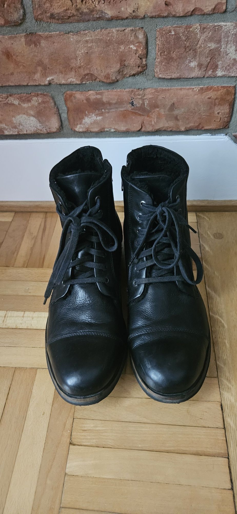 Buty botki męskie 45 kozaki czarne reserved