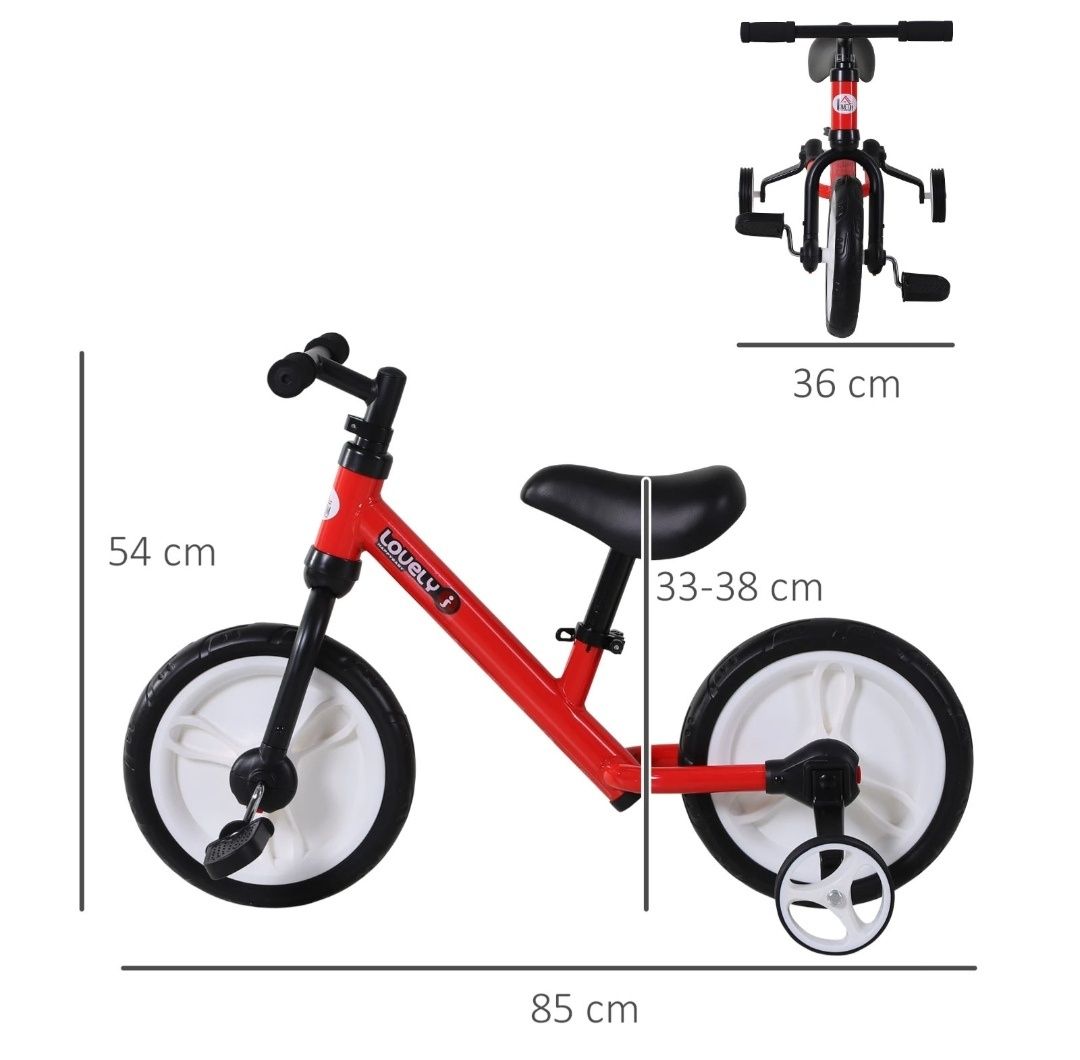 Bicicleta de equilibrio com pedais