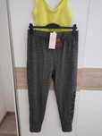 Spodnie dres Danskin L grafitowe joggery damskie