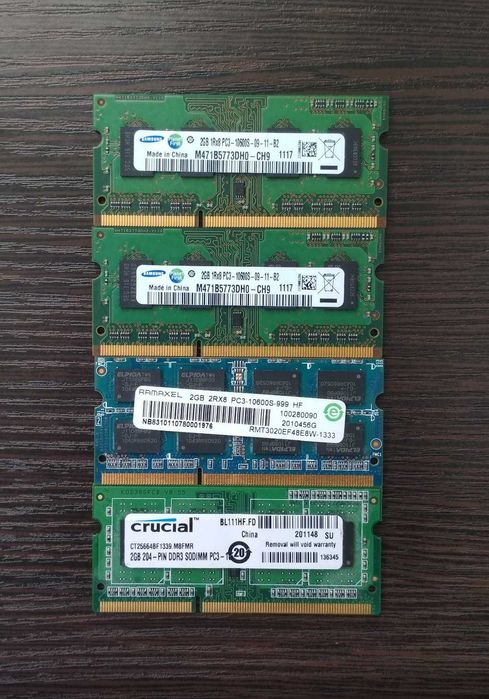 оперативна пам'ять 2Gb DDR3 SODIMM