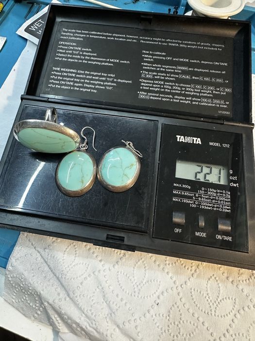 Гарнитур бирюза серебро