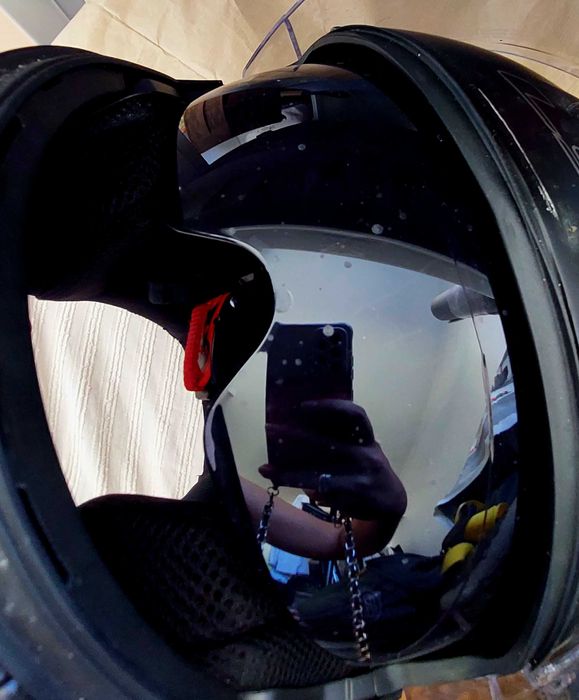 Capatece preto  LS2 com oculos incluidos