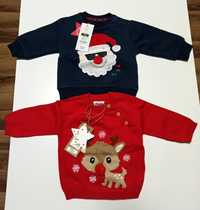 Dwa nowe sweterki niemowlęce Cool Club - rozmiar 62