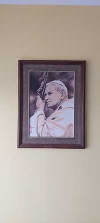 Obraz haft krzyżykowy papież Jan Paweł II 2
