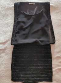 Mała czarna sukienka mini cekiny