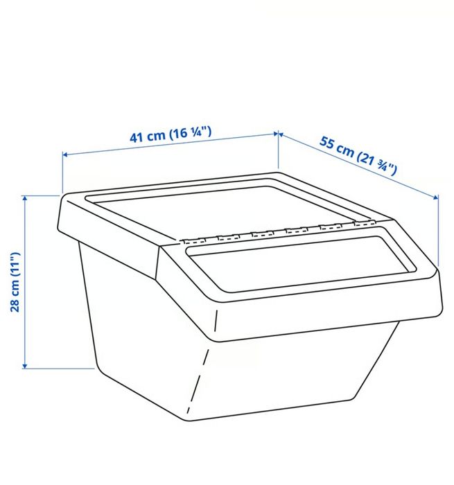 2 caixas arrumação SORTERA Ikea