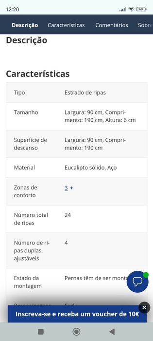 2 estrados de ripas 90x 200cm ajustáveis