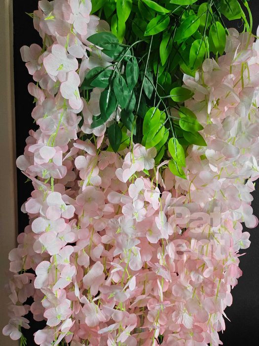 Wisteria różowa glicynia sztuczna girlanda dekoracja 12 sztuk