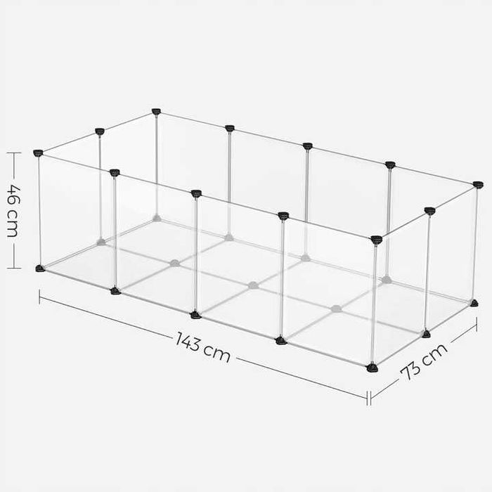 Клітка манеж для тварин Songmics W02 143х73х46 см / Є інші варіанти