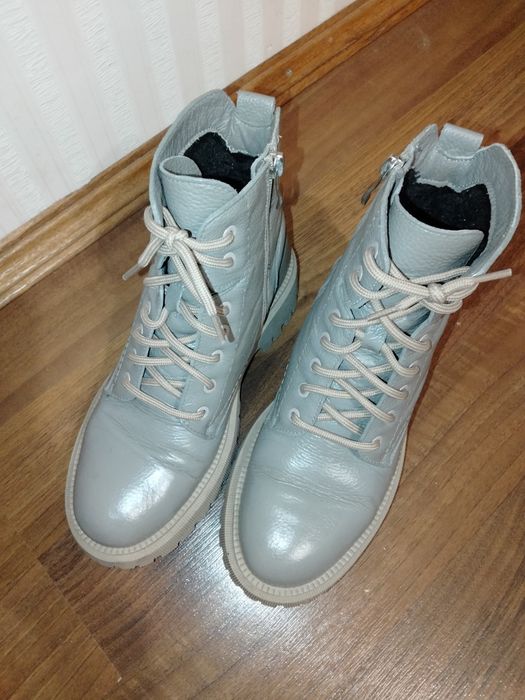 Зимові шкіряні черевики, р 38