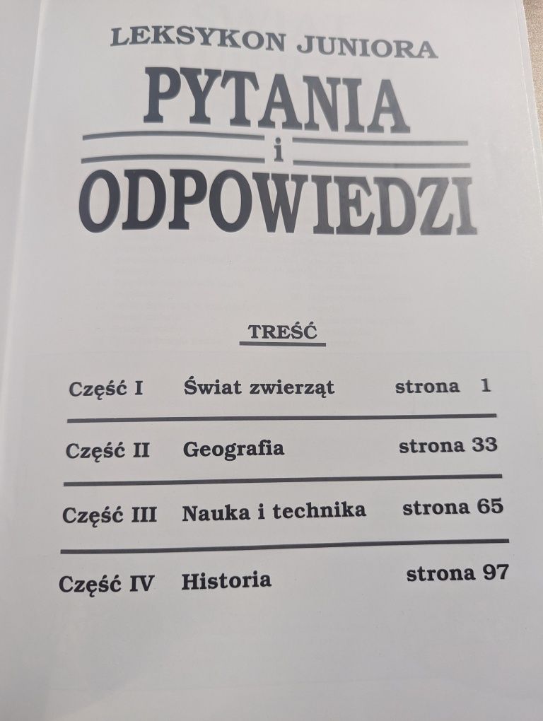 Leksykon juniora pytania i odpowiedzi 1993 r