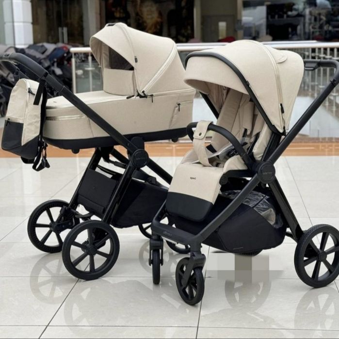 Коляска 3 в 1 Carrello Omega 2024р. бежевого кольору